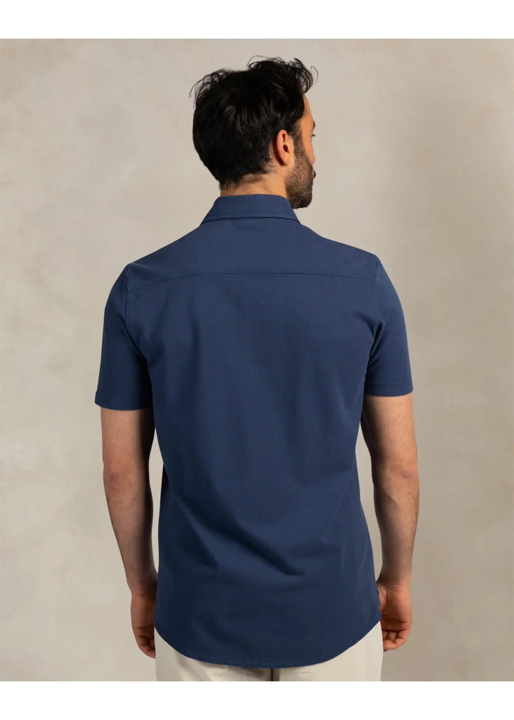 NZA NZA - Hemd Korte Mouw - Navy Sky