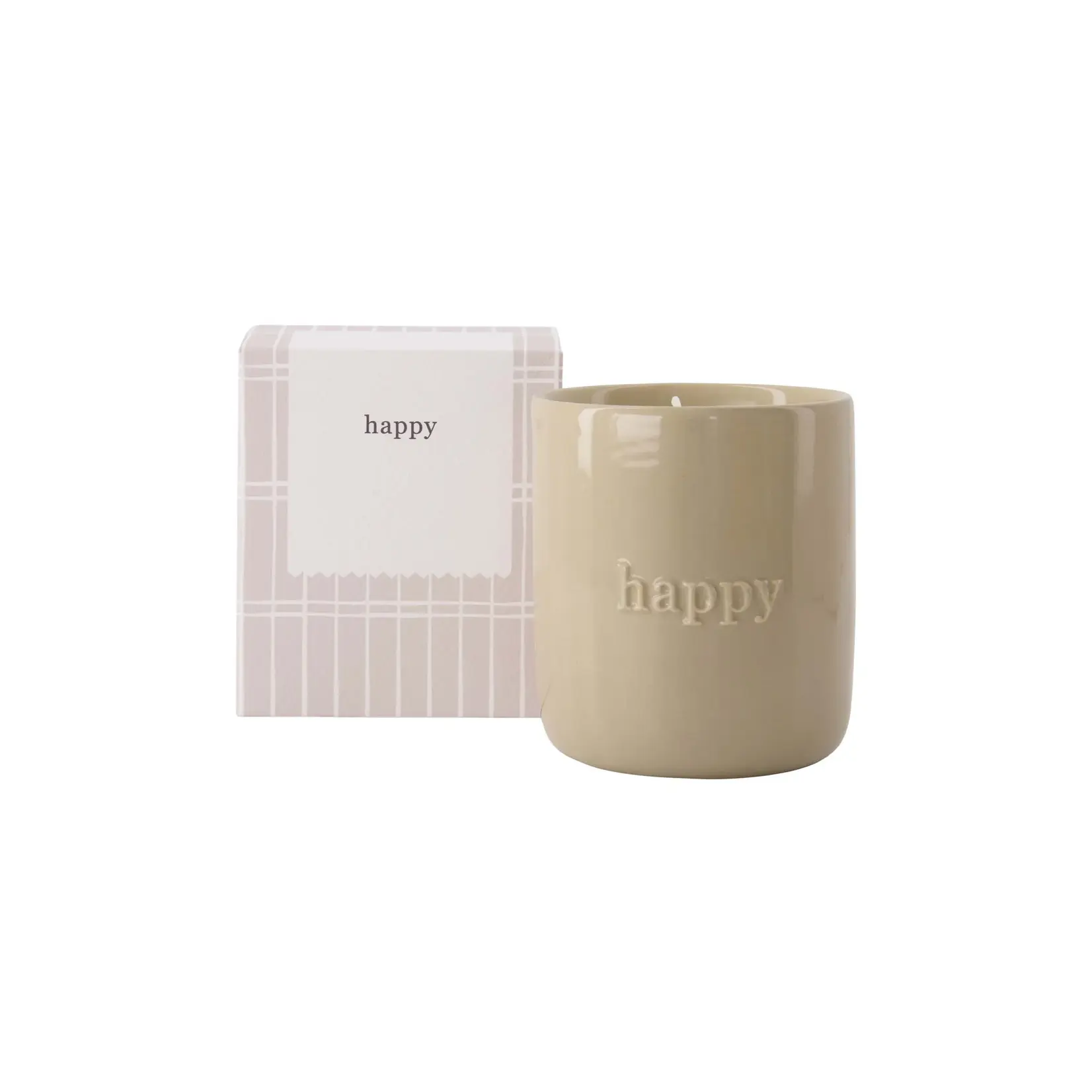 Zusss Zusss - Geurkaars 'Happy' - Zand/Wit