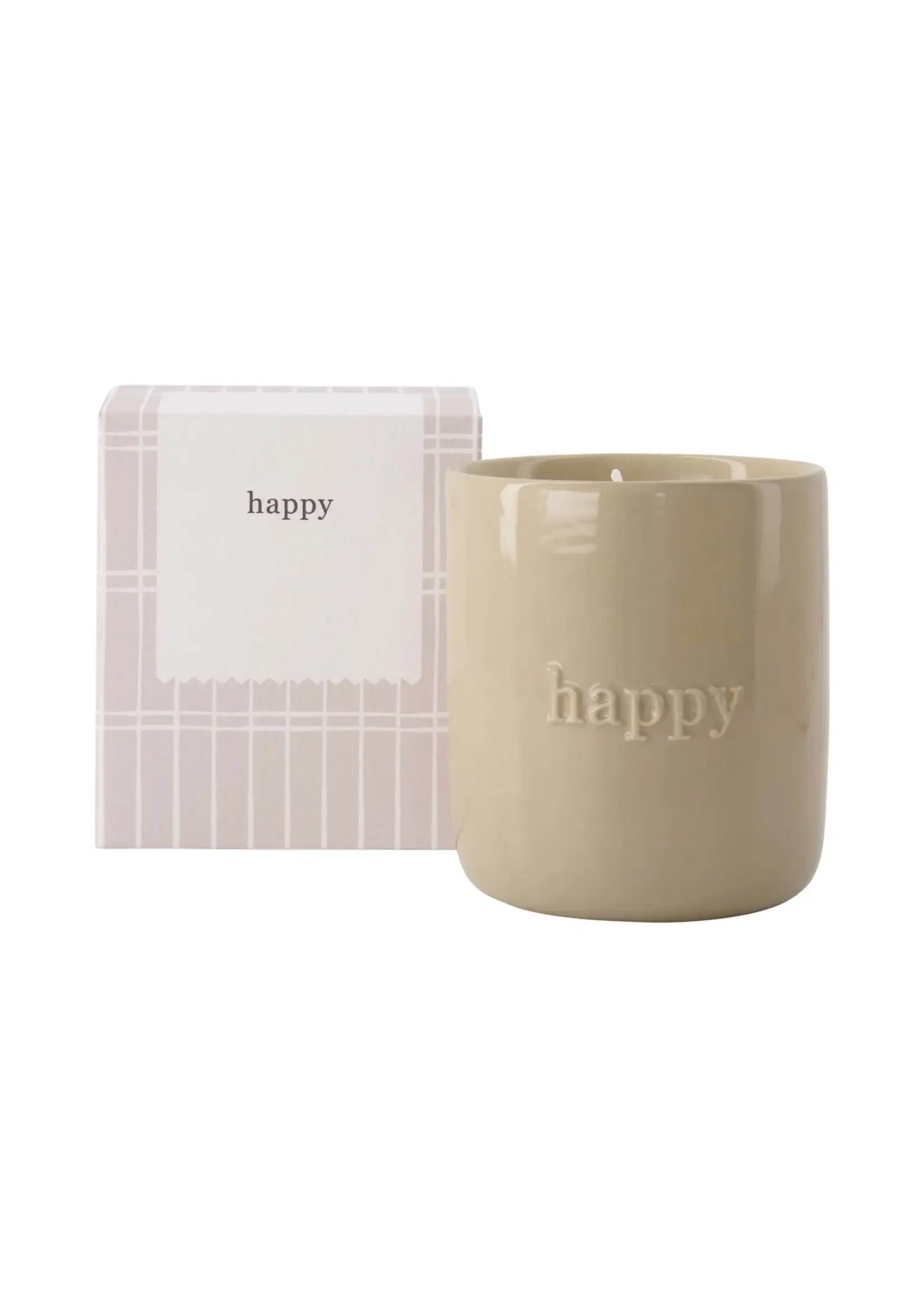 Zusss Zusss - Geurkaars 'Happy' - Zand/Wit
