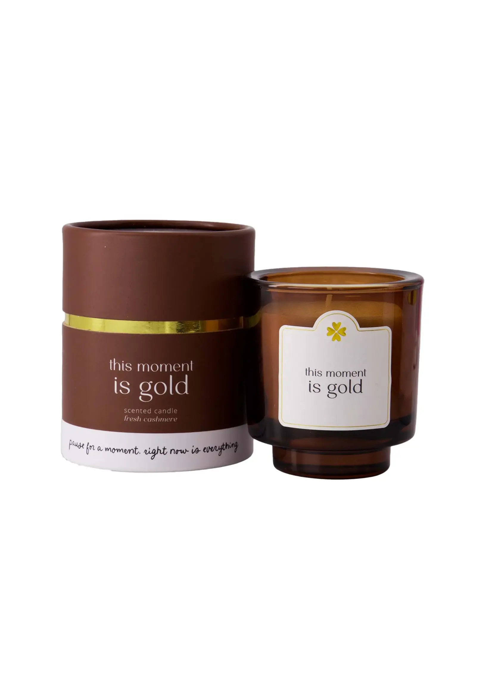 Zusss Zusss - Geurkaars 'Moment is Gold' - Bruin/Wit