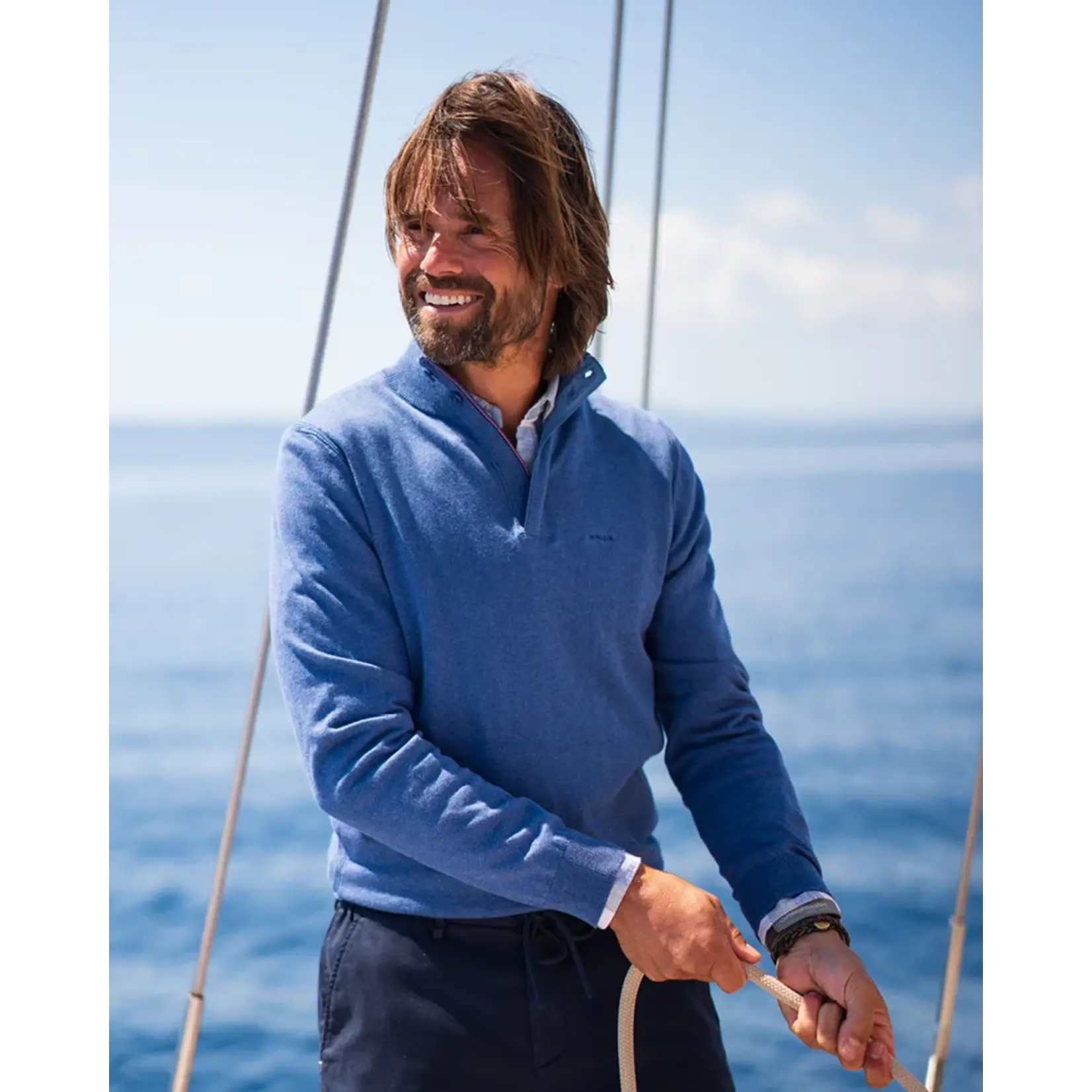 NZA NZA - Quarter Zip Pull - Spring Blue