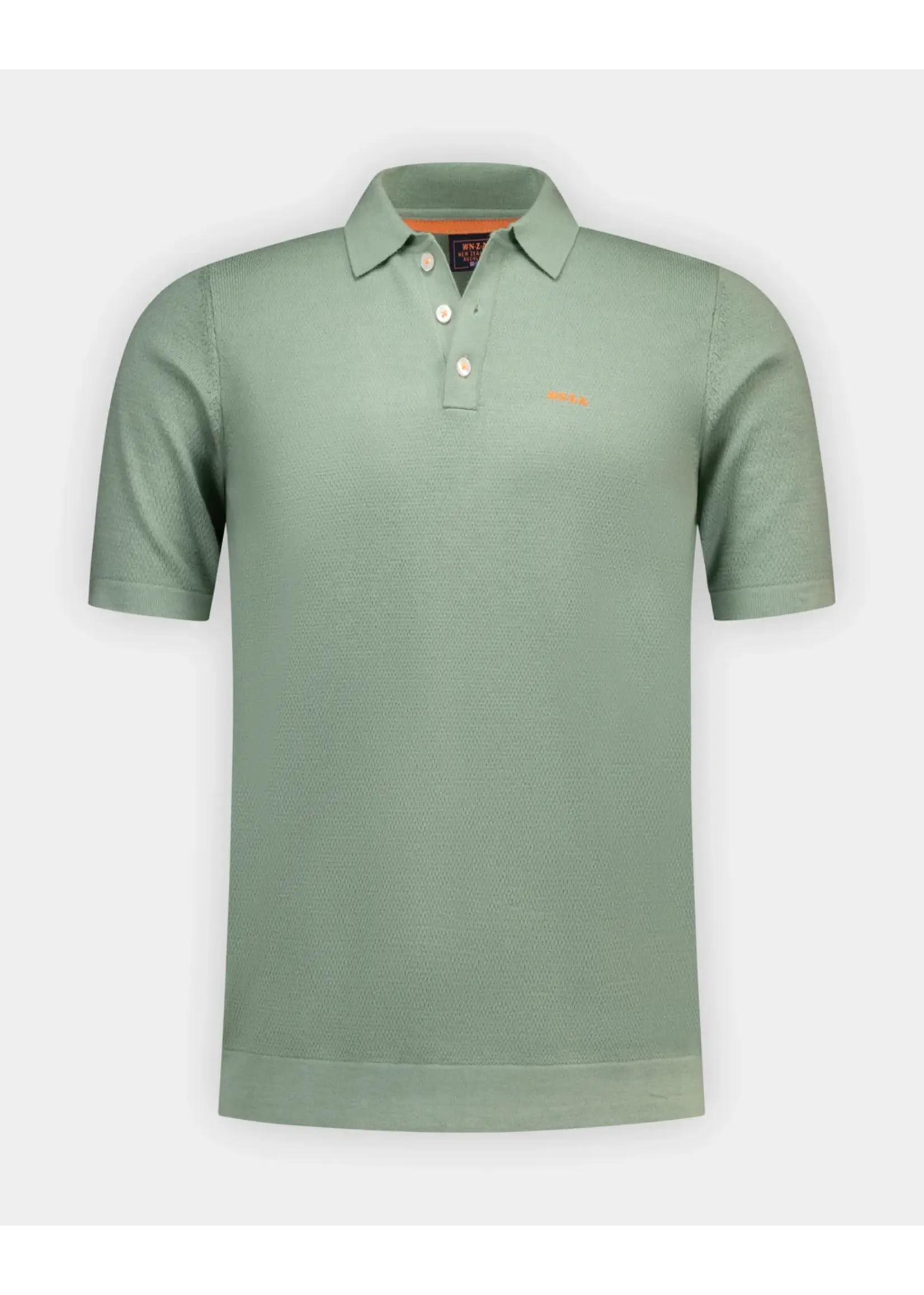 NZA NZA - Gebreide Polo - Army Melange