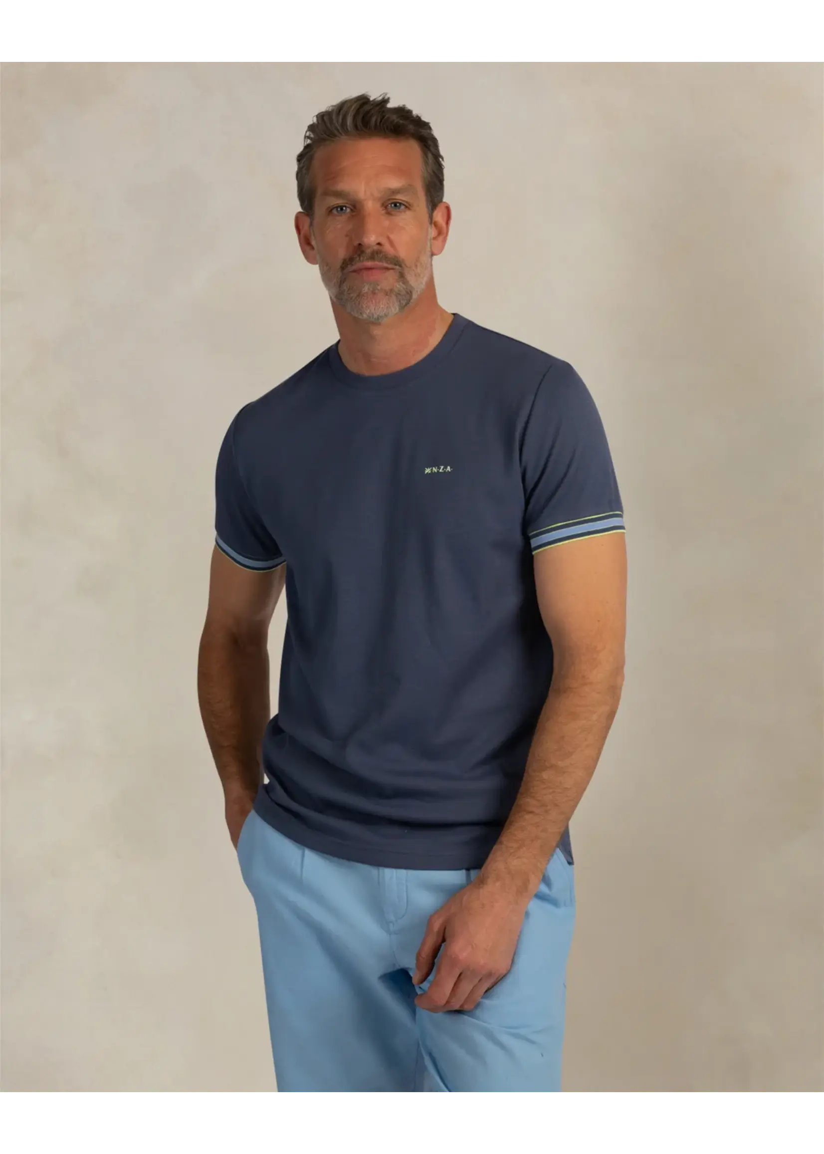 NZA NZA - T-shirt - Brilliant Navy Melange