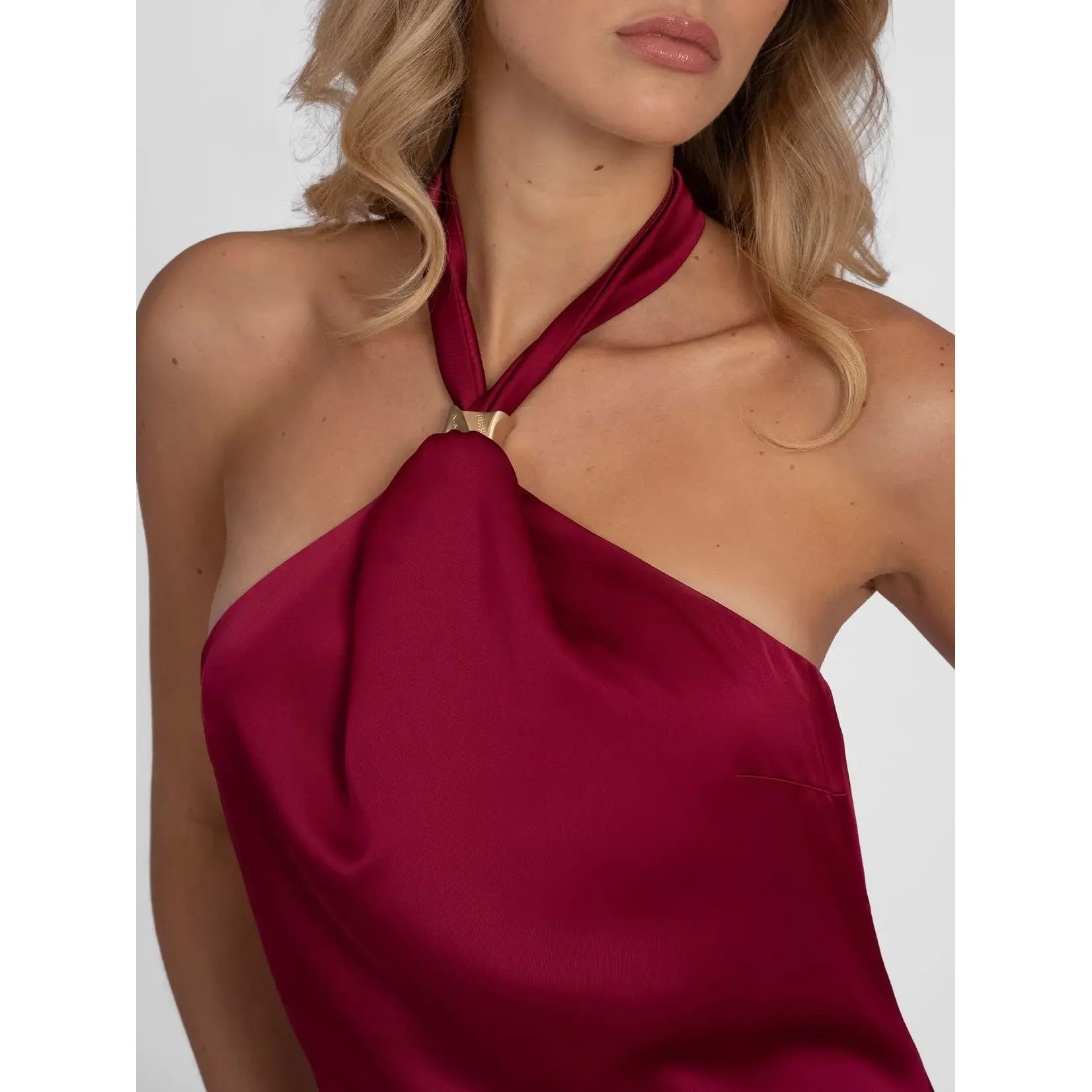NIKKIE NIKKIE - Ribe Maxi Jurk - Grape