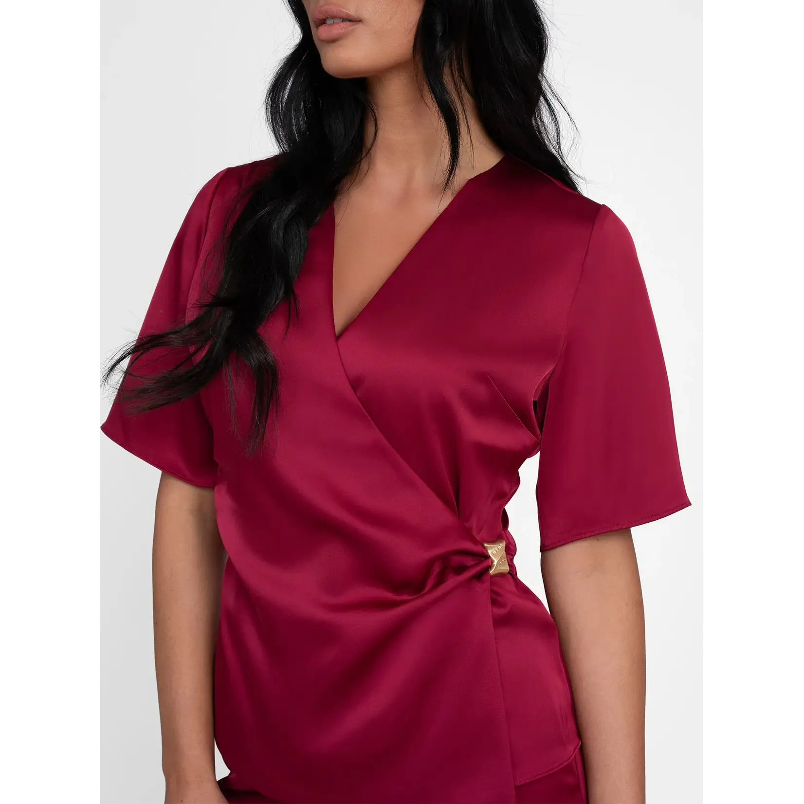 NIKKIE NIKKIE - Ribe Wrap Top - Grape