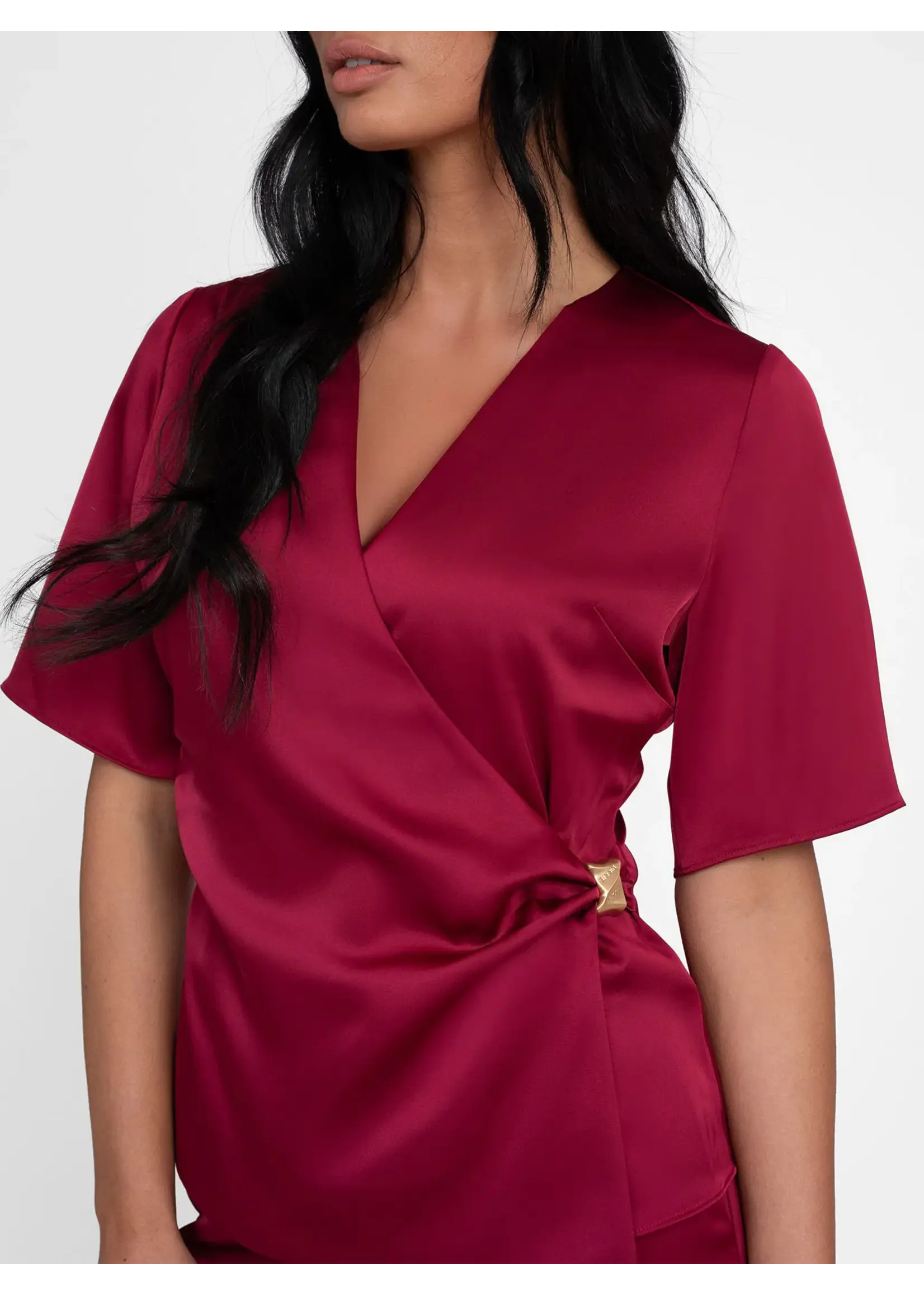 NIKKIE NIKKIE - Ribe Wrap Top - Grape