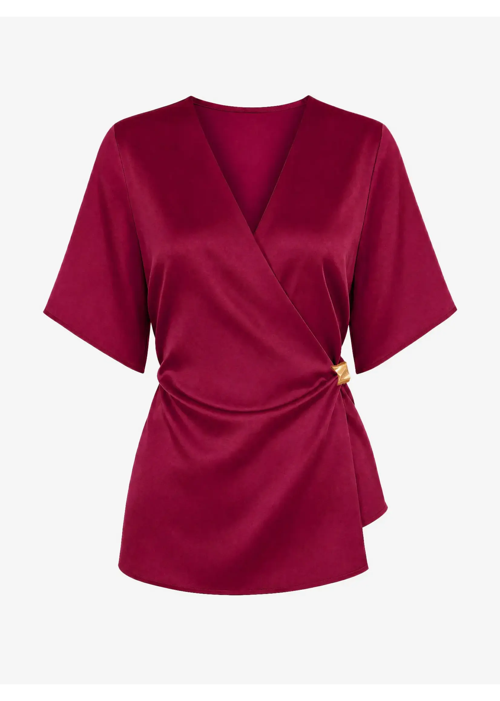 NIKKIE NIKKIE - Ribe Wrap Top - Grape