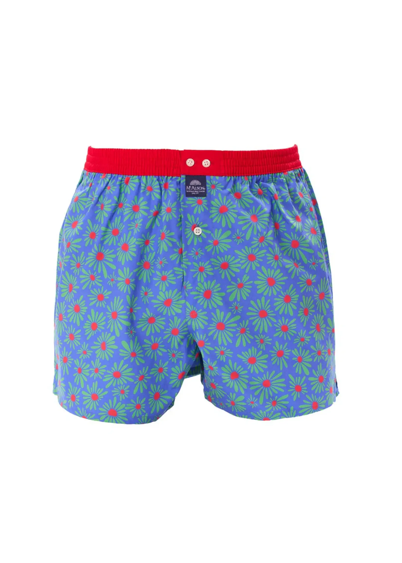 McAlson McAlson -Boxershort Bloemen - Blauw/Groen/Rood