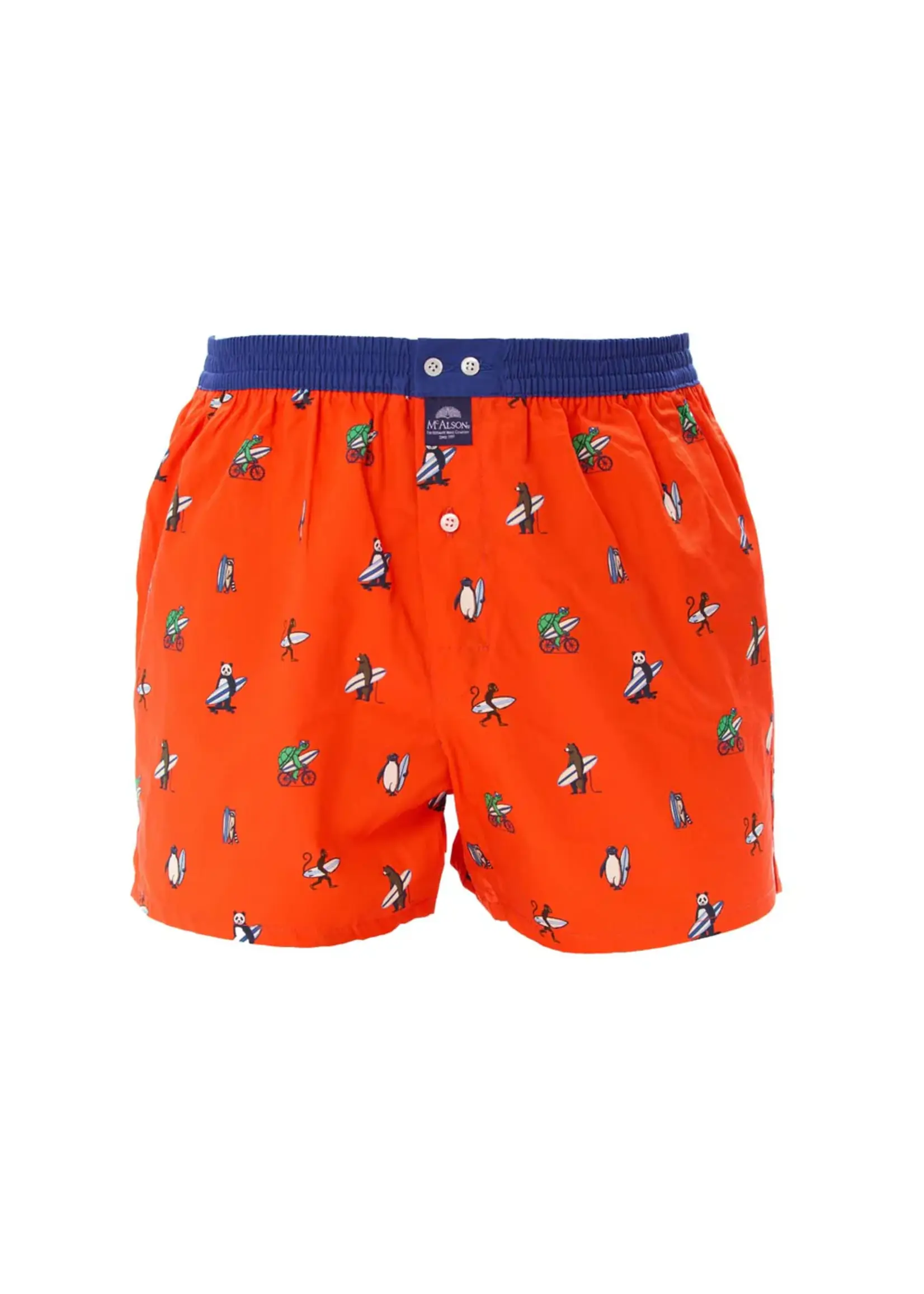 McAlson McAlson - Boxershort Surf Dieren - Oranje/Donkerblauw