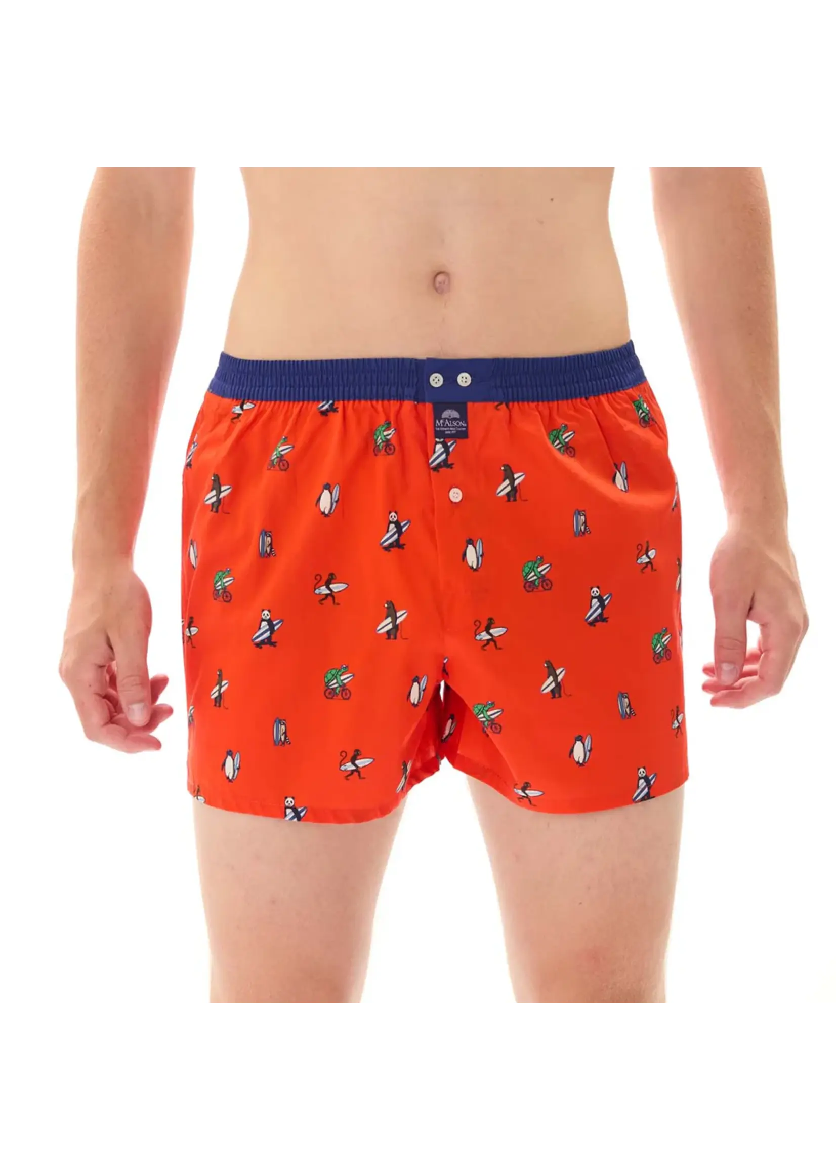 McAlson McAlson - Boxershort Surf Dieren - Oranje/Donkerblauw