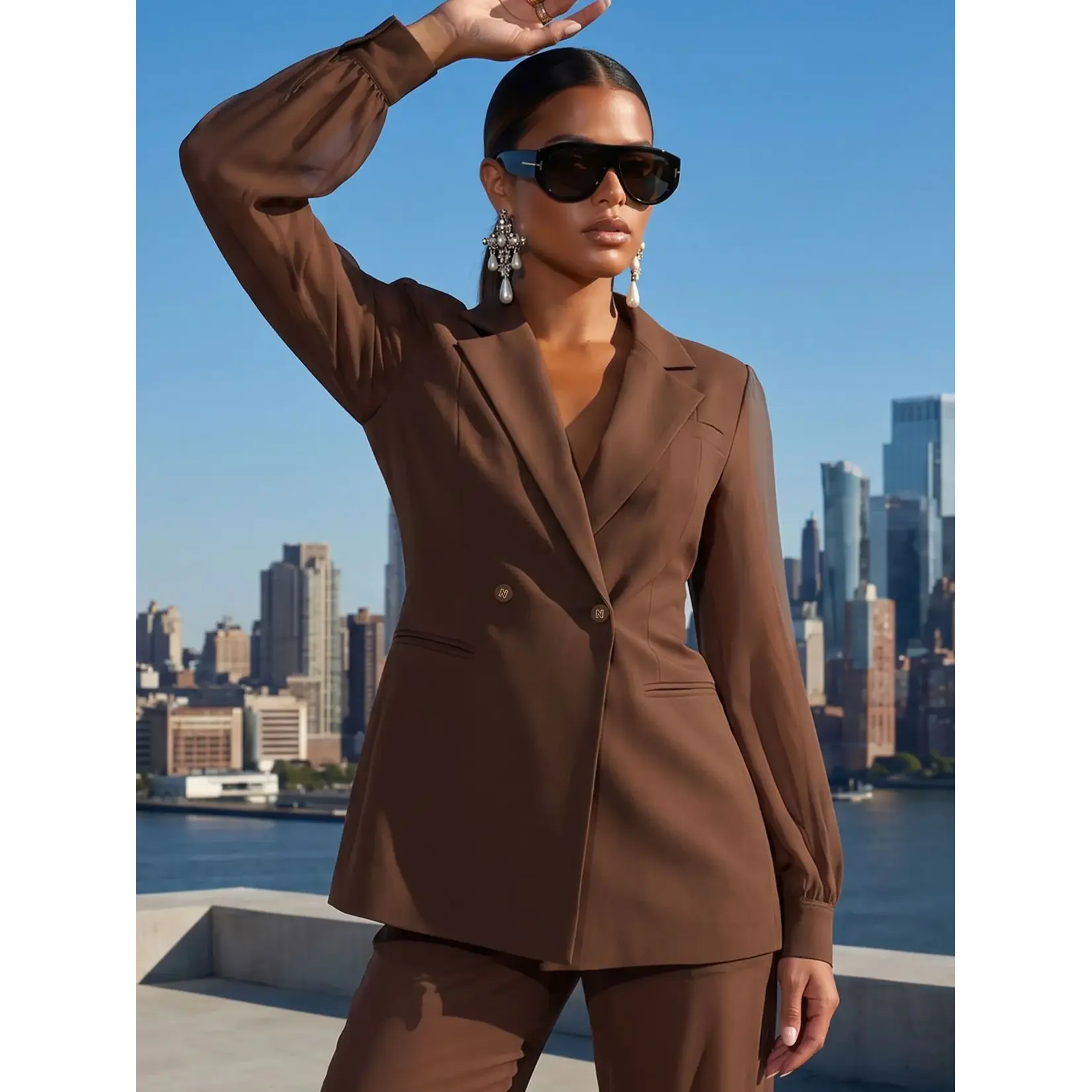 NIKKIE NIKKIE - Rioverde Blazer - Cacao