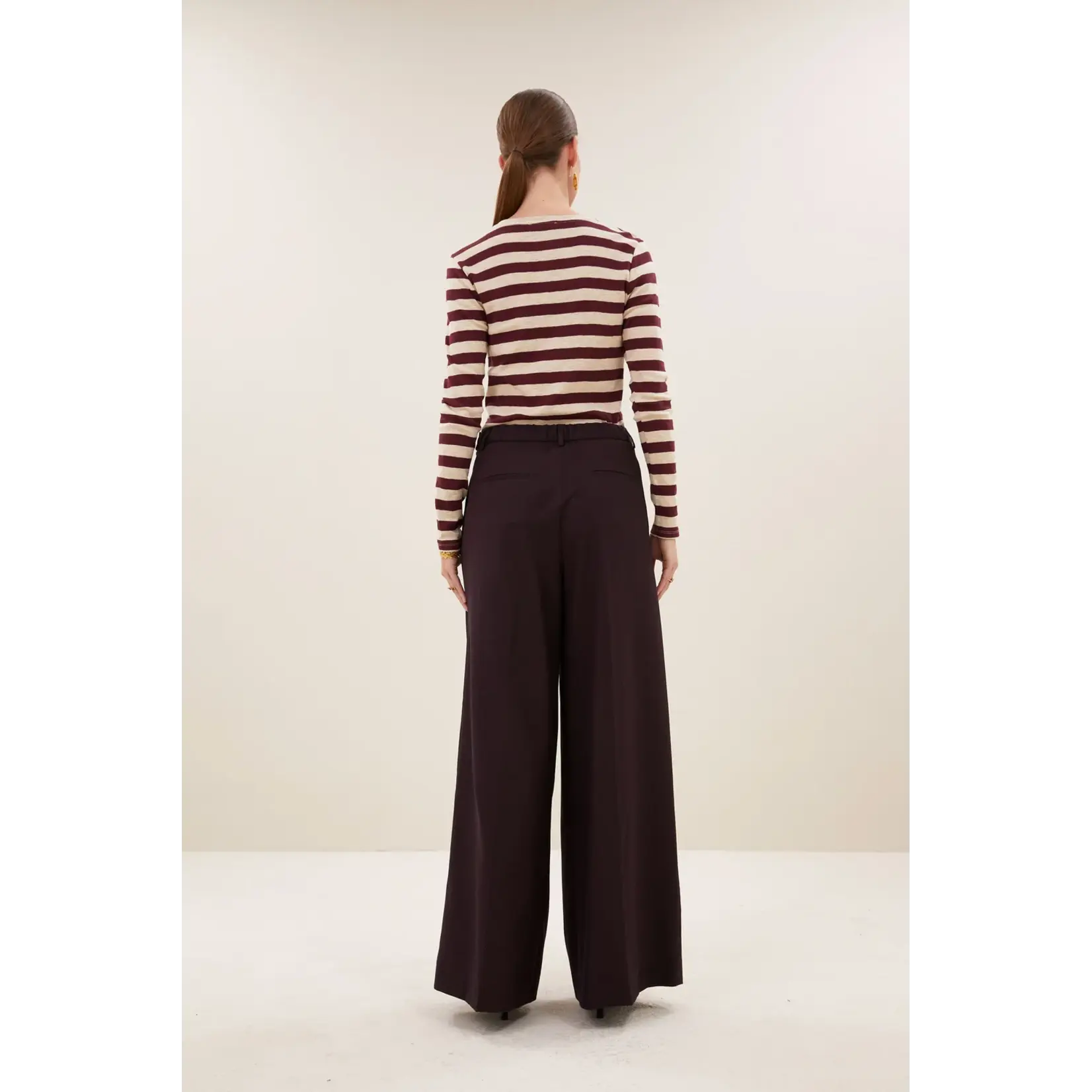 By-Bar By-Bar - Basic Stripe Top - Burgundy Crush