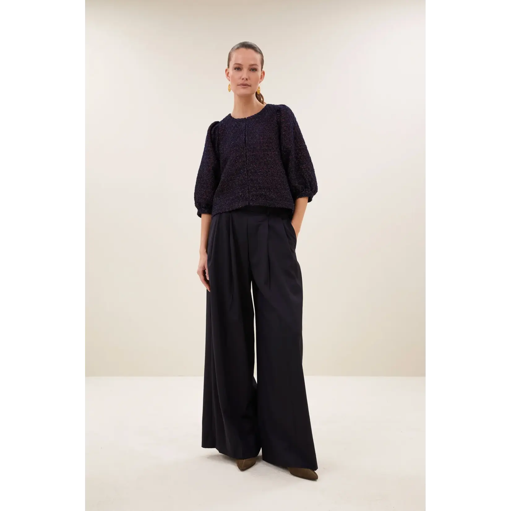 By-Bar By-Bar - Mauri Sparkle Blouse -  Diamond check