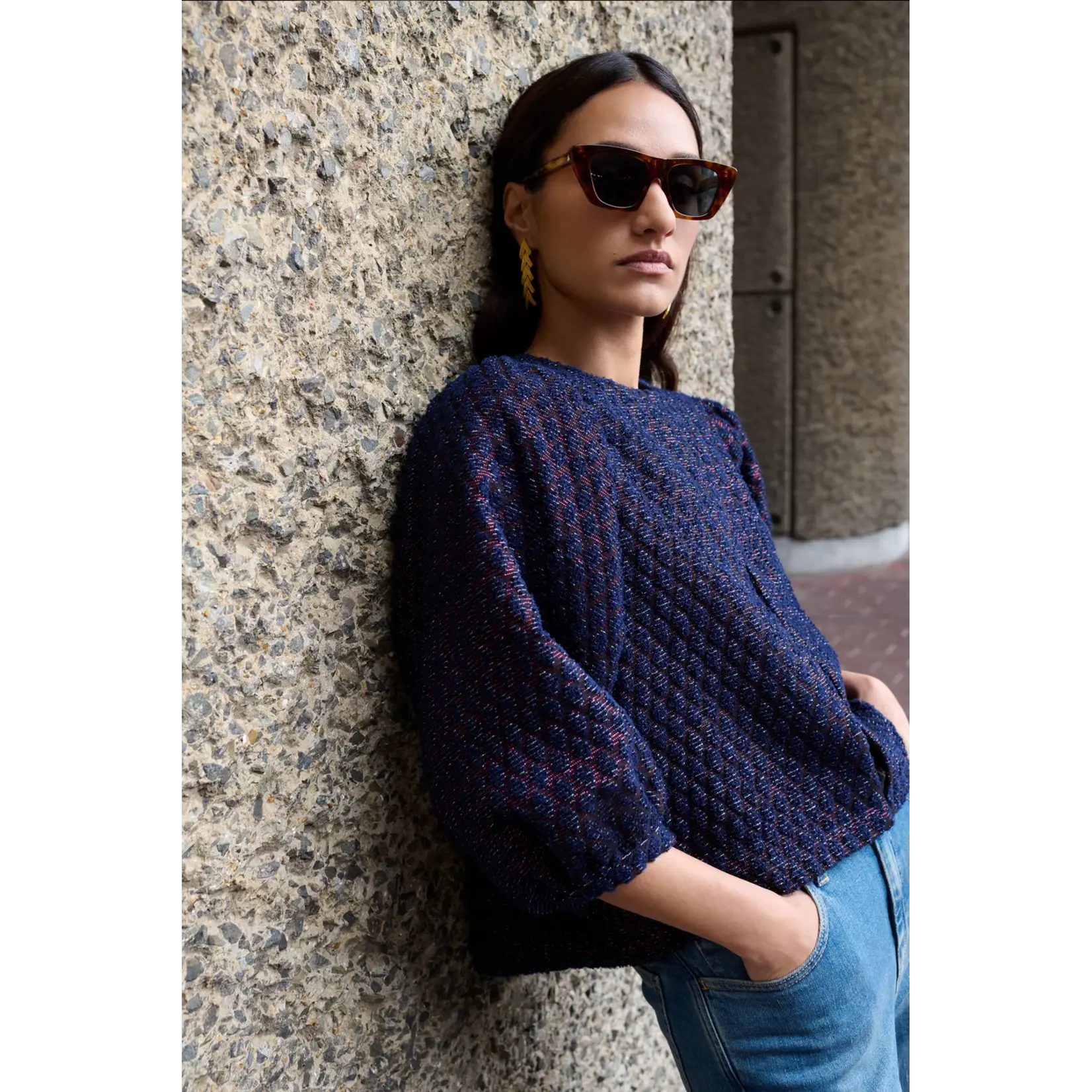 By-Bar By-Bar - Mauri Sparkle Blouse -  Diamond check