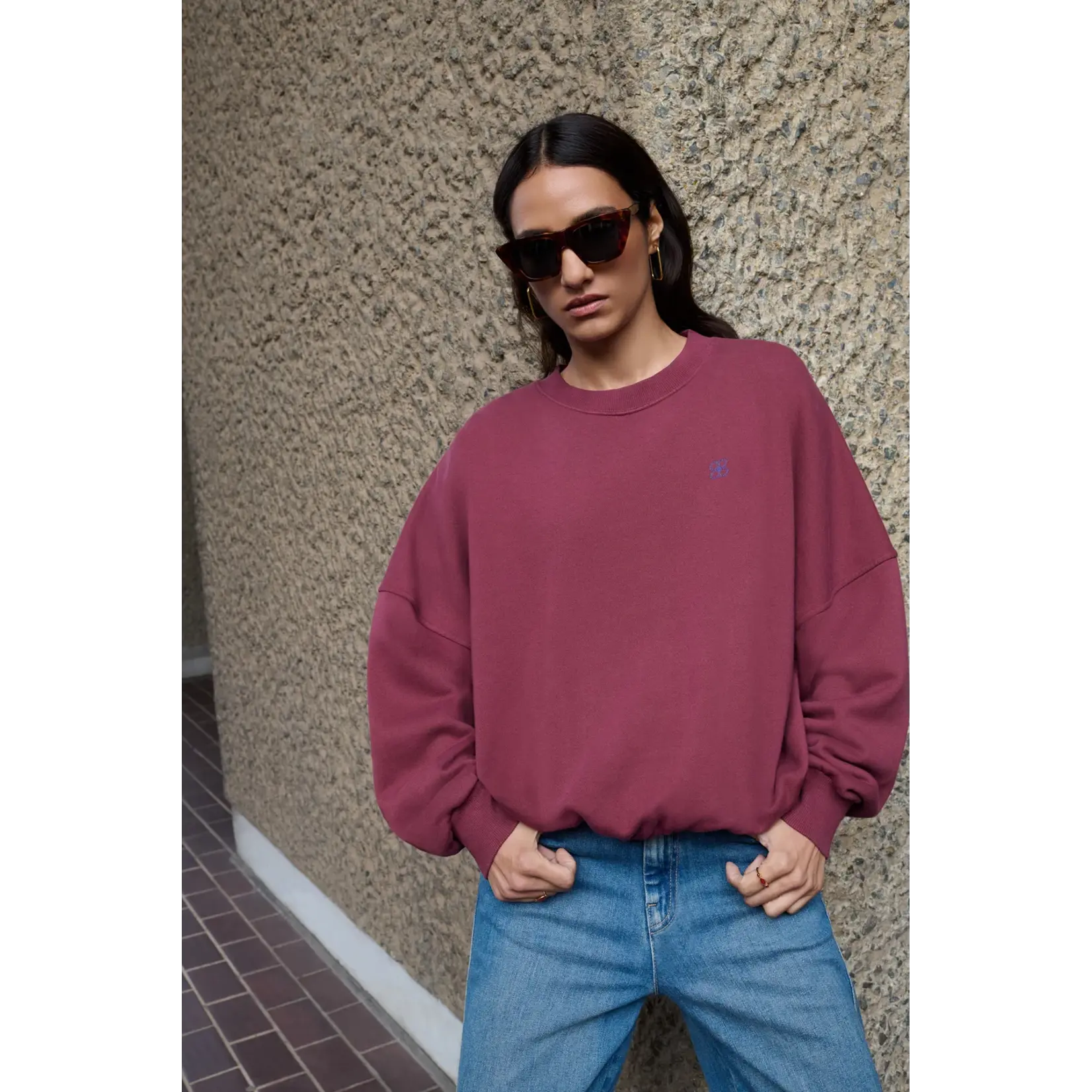 By-Bar By-Bar - Malyn Logo Sweater - Burgundy Crush