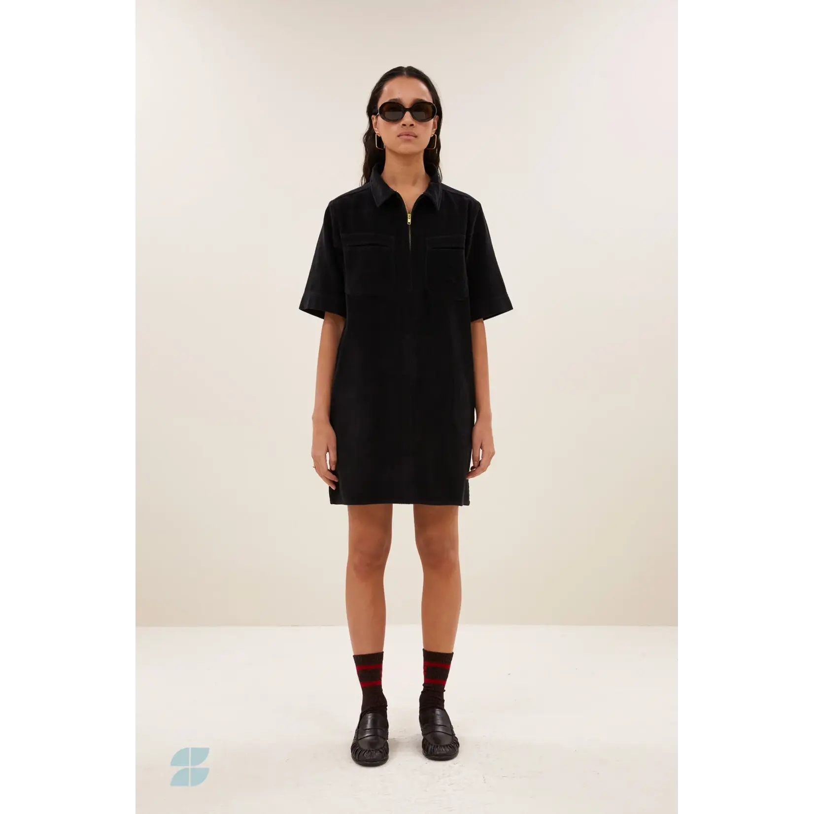 By-Bar By-Bar - Phillipe Cord Jurk - Black