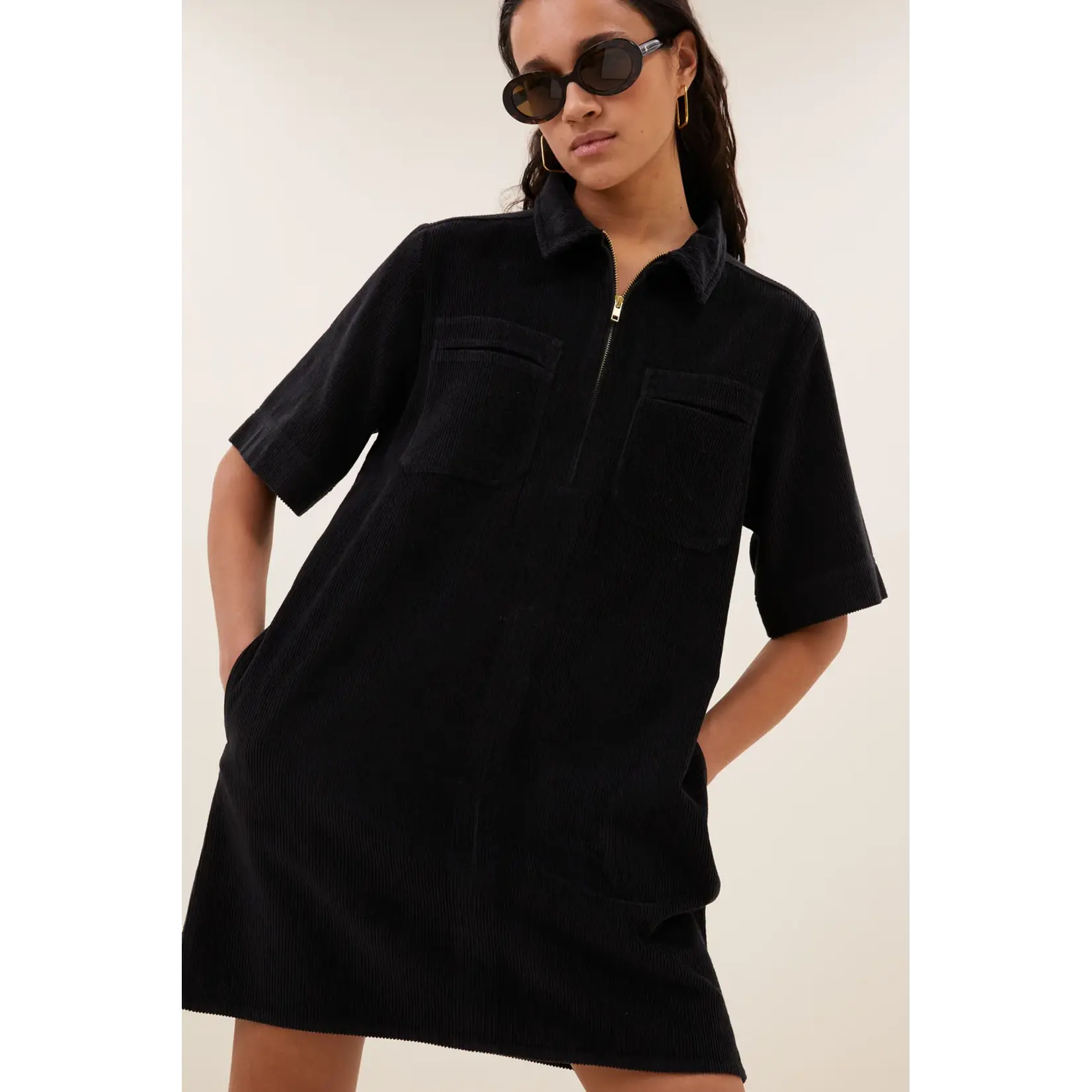 By-Bar By-Bar - Phillipe Cord Jurk - Black