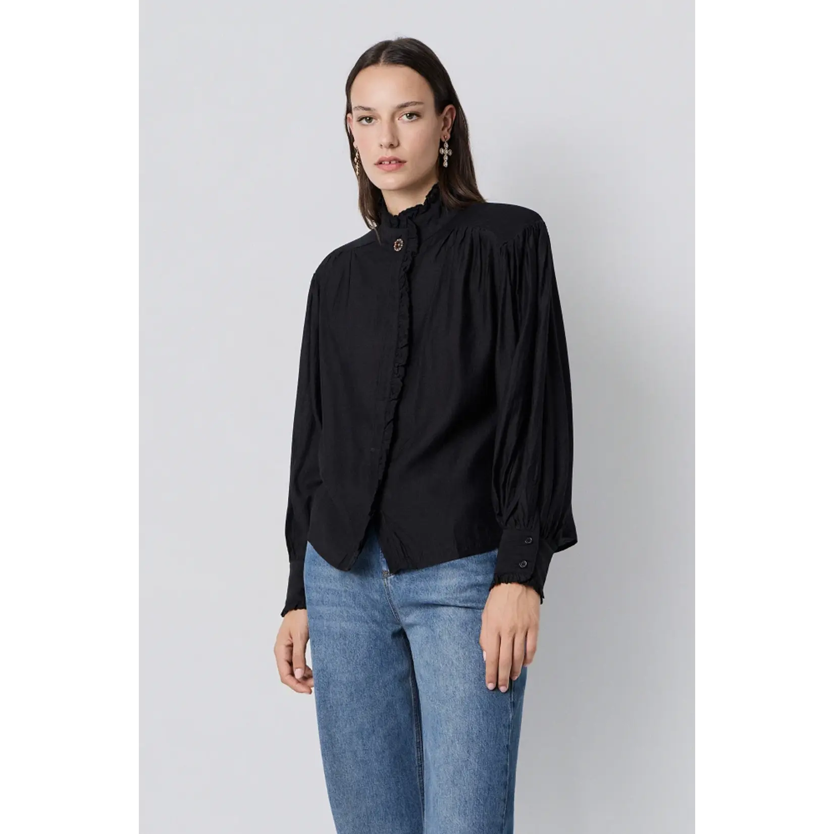 BSB BSB - Blouse Ruche/Diamant - Verschillende kleuren verkrijgbaar