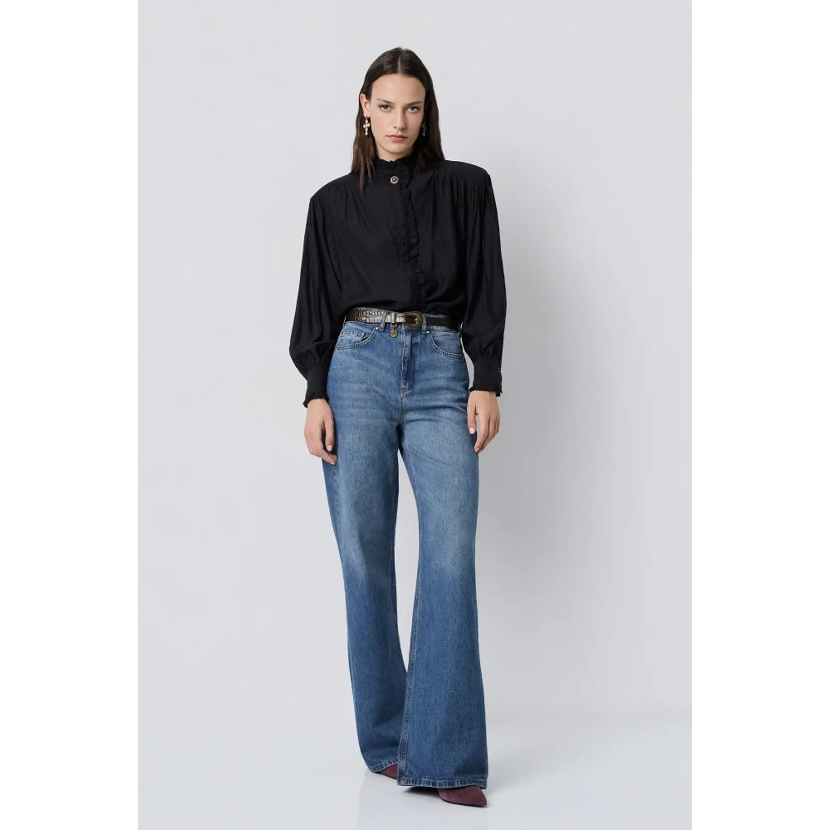 BSB BSB - Blouse Ruche/Diamant - Verschillende kleuren verkrijgbaar