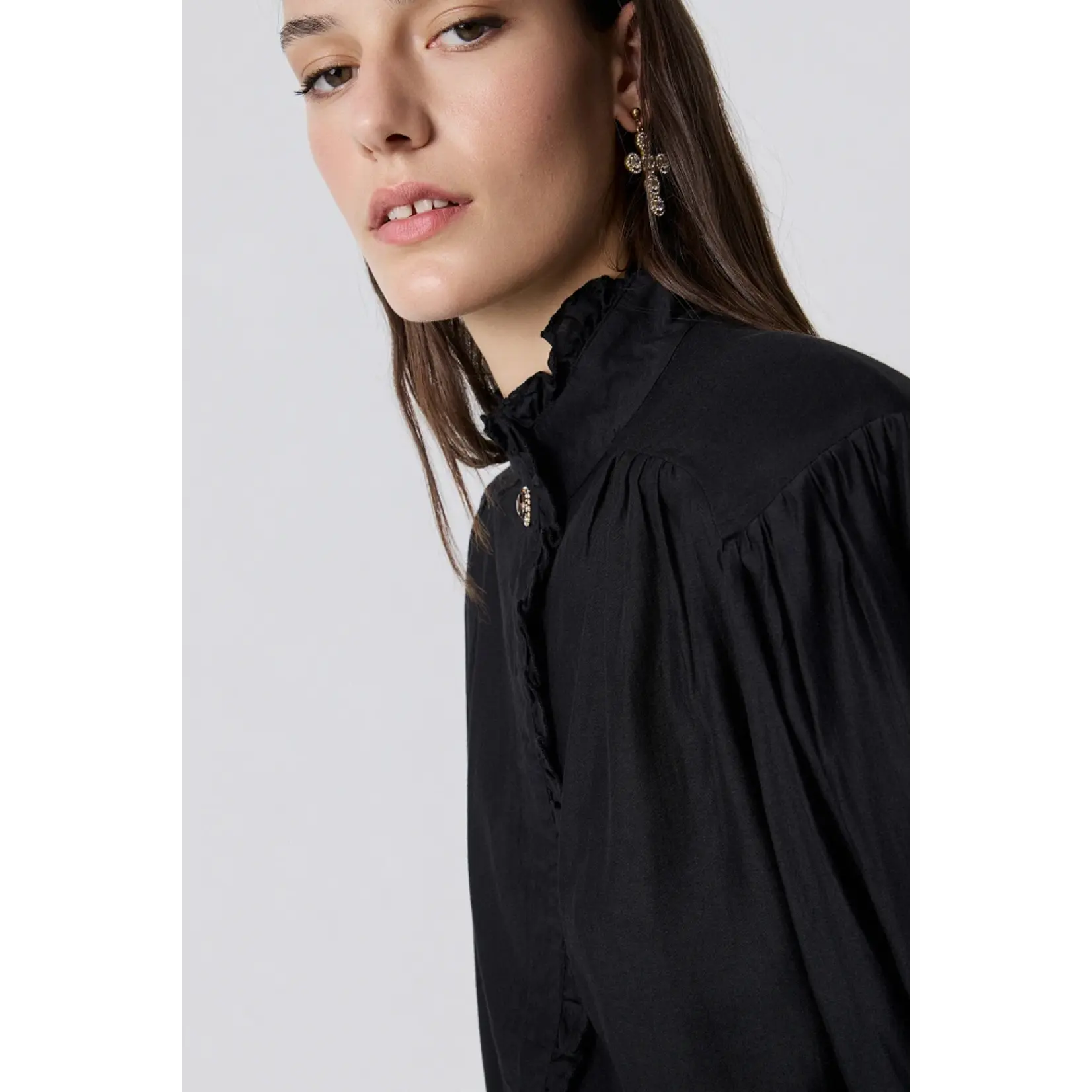 BSB BSB - Blouse Ruche/Diamant - Verschillende kleuren verkrijgbaar