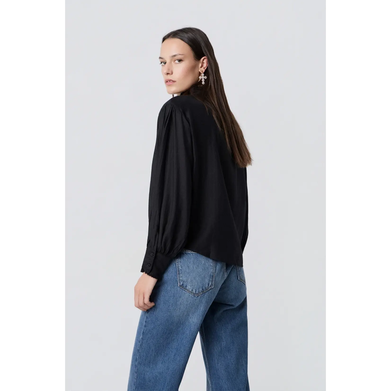 BSB BSB - Blouse Ruche/Diamant - Verschillende kleuren verkrijgbaar