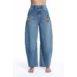 BSB BSB - Barreljeans met steentjes - Blue Denim