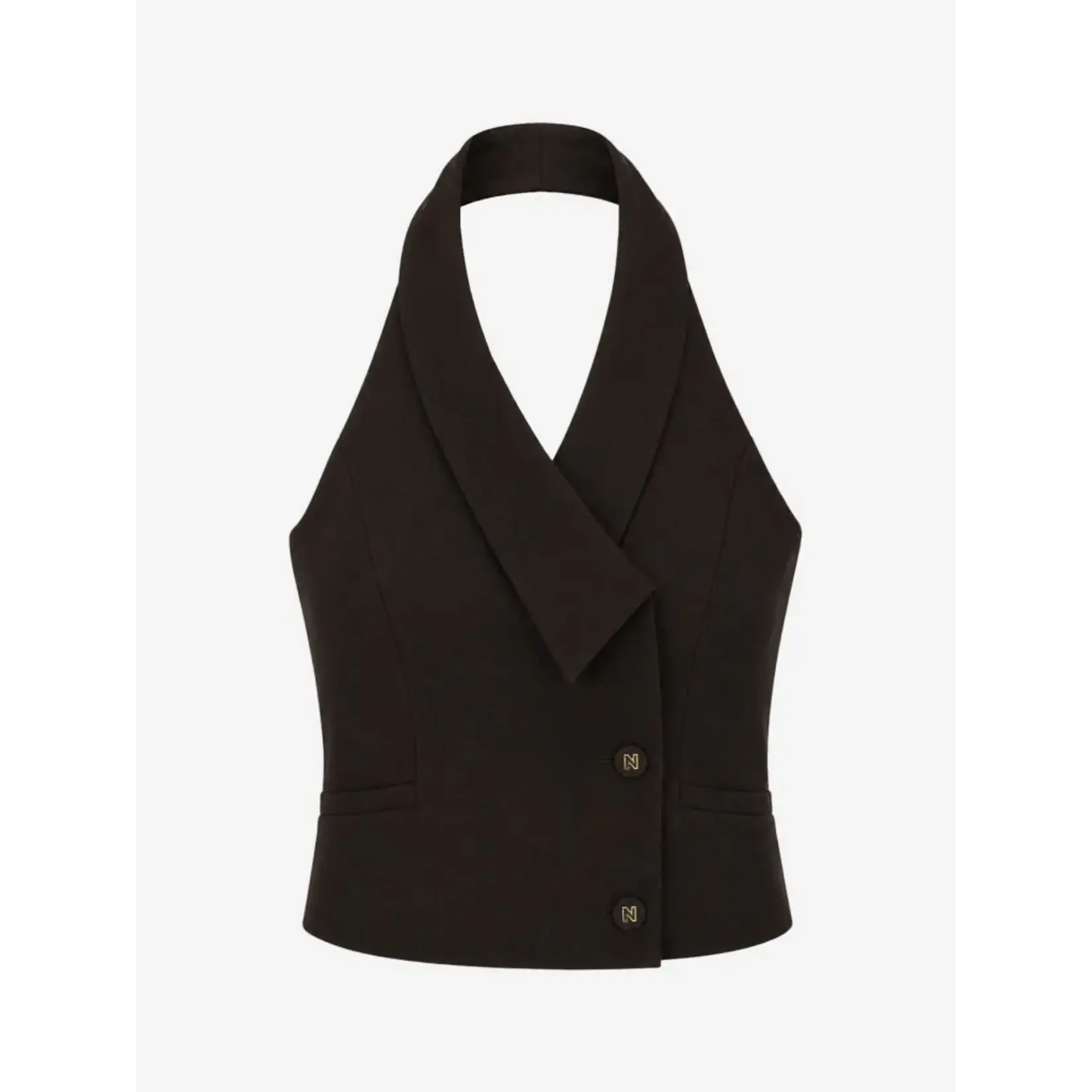 NIKKIE NIKKIE  – Alani Waistcoat - Choc. Torte