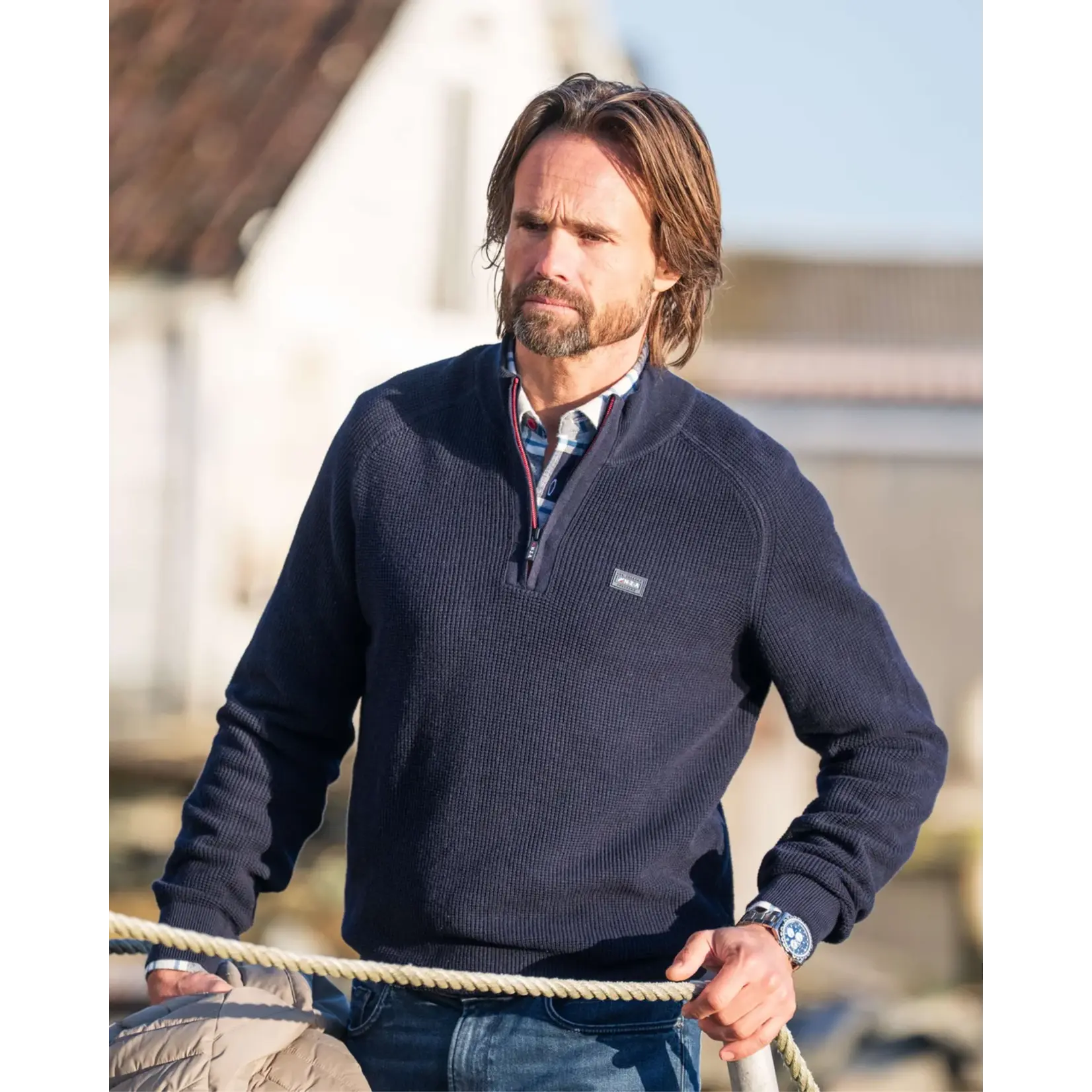 NZA NZA - Pull Halfzip - Navy
