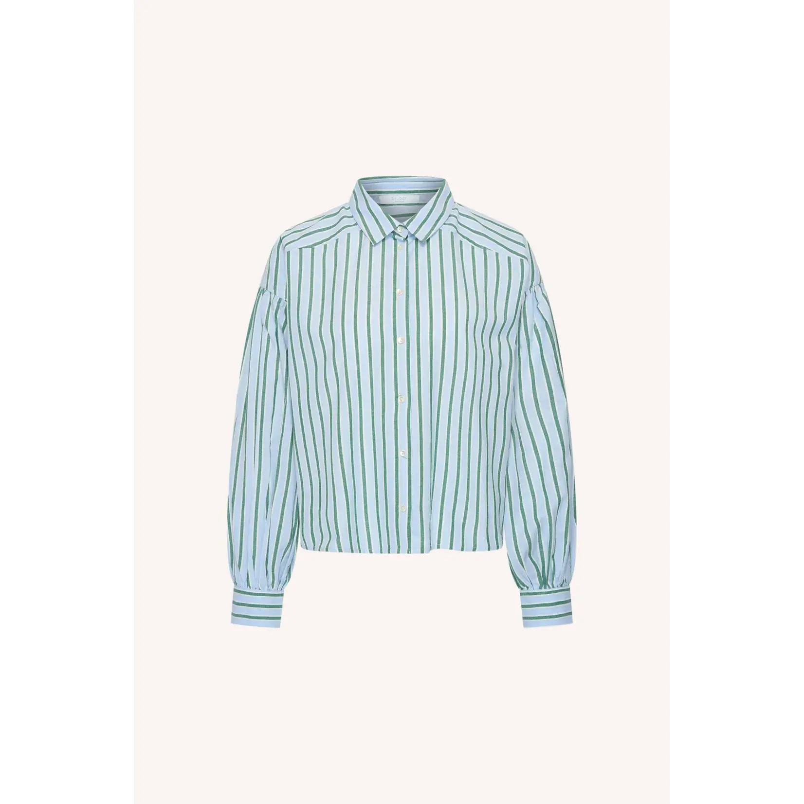 By-Bar By-Bar - Sarah Short Blouse - Groen Gestreept