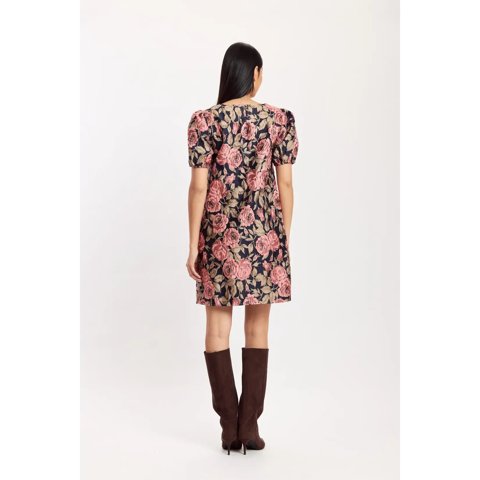 Dry Lake Dry Lake - Puffy Mini Jurk - Rose Print