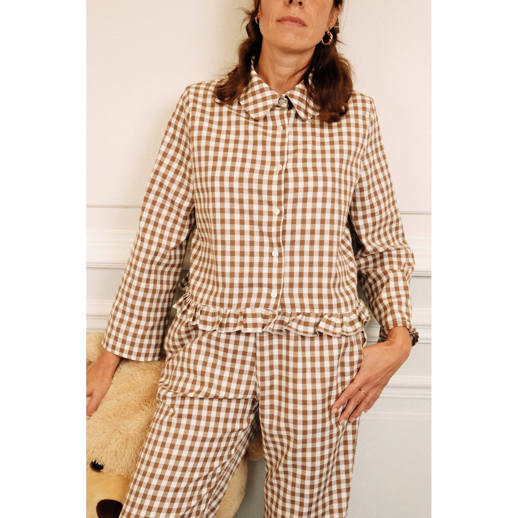 Nanyblouses Nanyblouses - Blouse Vichy Volants