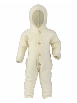 Engel natur Hooded overall with buttons natural