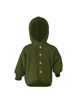 Engel natur Hooded jacket wooden buttons Reed
