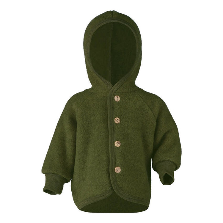 Engel natur Engel natur - Hooded jacket wooden buttons reed
