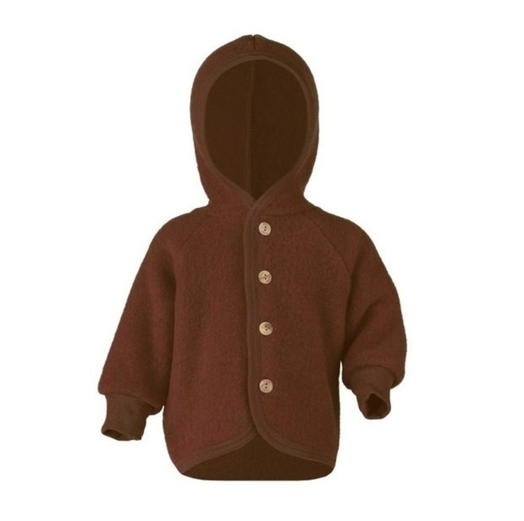 Engel natur Engel natur - Hooded jacket wooden cinnamon melange