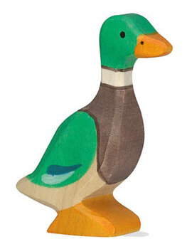 Holztiger MANNETJESEEND 7x2x7cm,