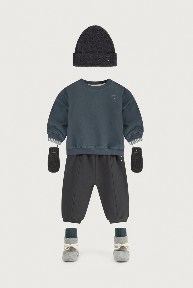 Gray Label Gray Label - Baby Pant with Pintucks GOTS - Nearly black