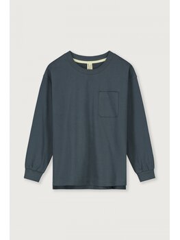 Gray Label Gray Label - Oversized L/S Tee GOTS- Blue grey