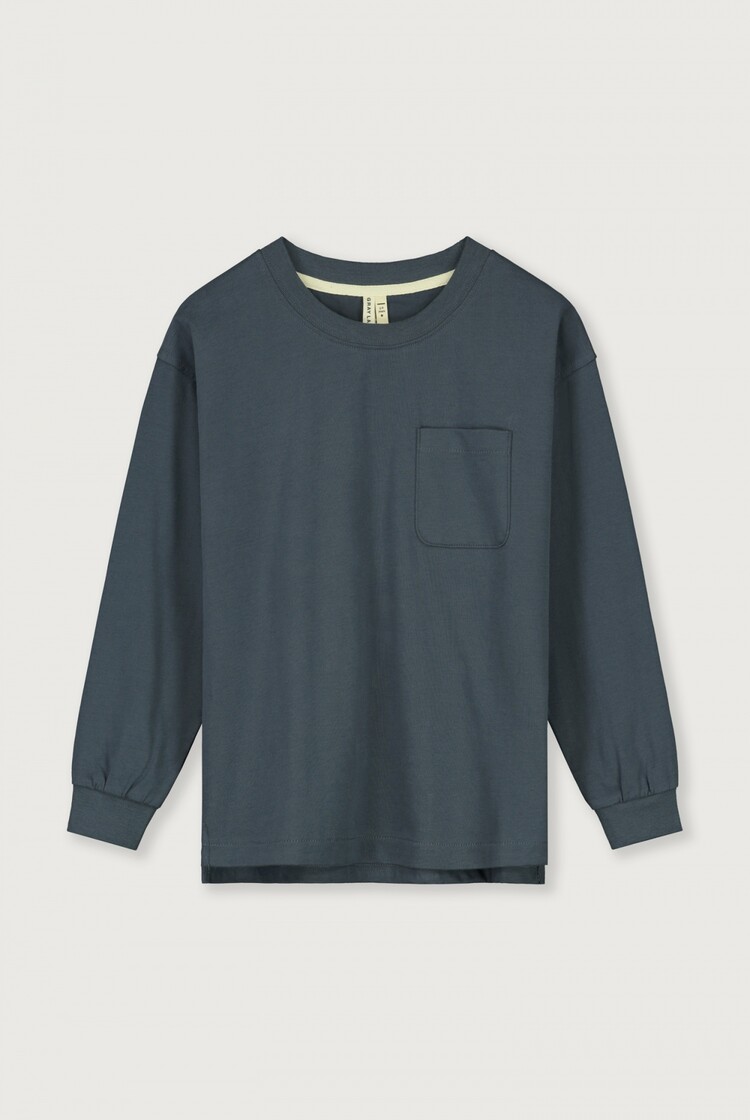 Gray Label Gray Label - Oversized L/S Tee GOTS- Blue grey