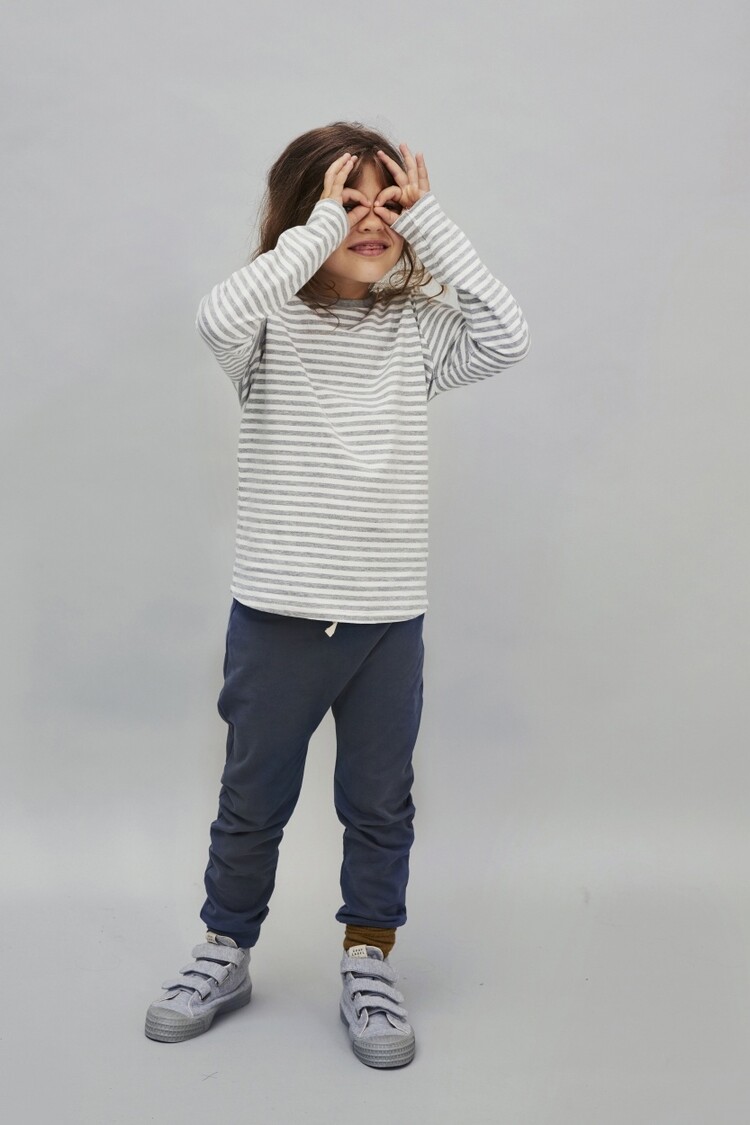 Gray Label Gray Label - L/S Tee GOTS- Grey  /off white