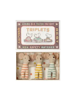 Maileg Maileg -Triplets, Baby mice in matchbox