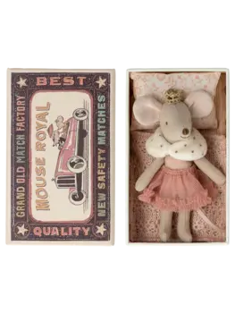 Maileg 17-5101-00  Princess mouse, Little sister in matchbox