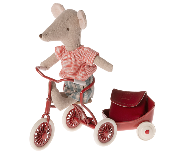 Maileg 17-4205-00 Tricycle mouse, Big sister - Red