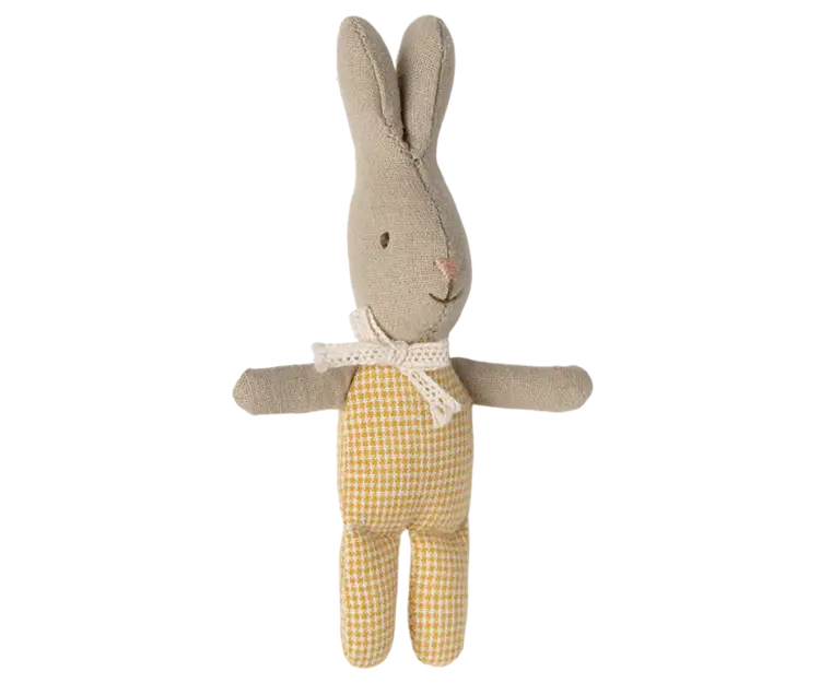 Maileg 16-4000-01 Rabbit, My - Yellow check