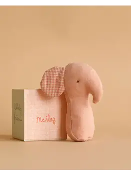 Maileg 16-4703-00 Lullaby friends, Elephant rattle - Rose