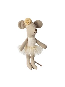 Maileg 17-6107-00 Ballerina mouse, Little sister - Off white