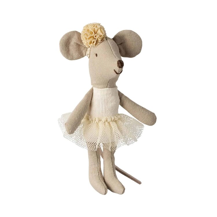 Maileg 17-4107-00 Ballerina mouse, Little sister - Off white