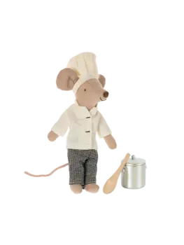 Maileg 17-4208-00 Chef mouse w. soup pot and spoon