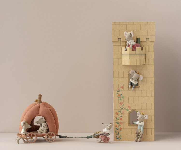 Maileg 11-4403-00 Pumpkin carriage, Mouse