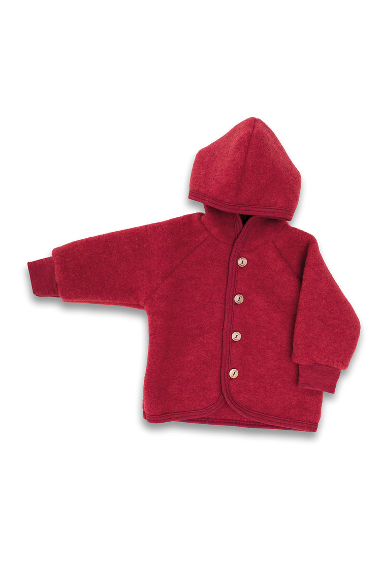 Engel natur Engel natur - Hooded jacket with wooden buttons jaspis